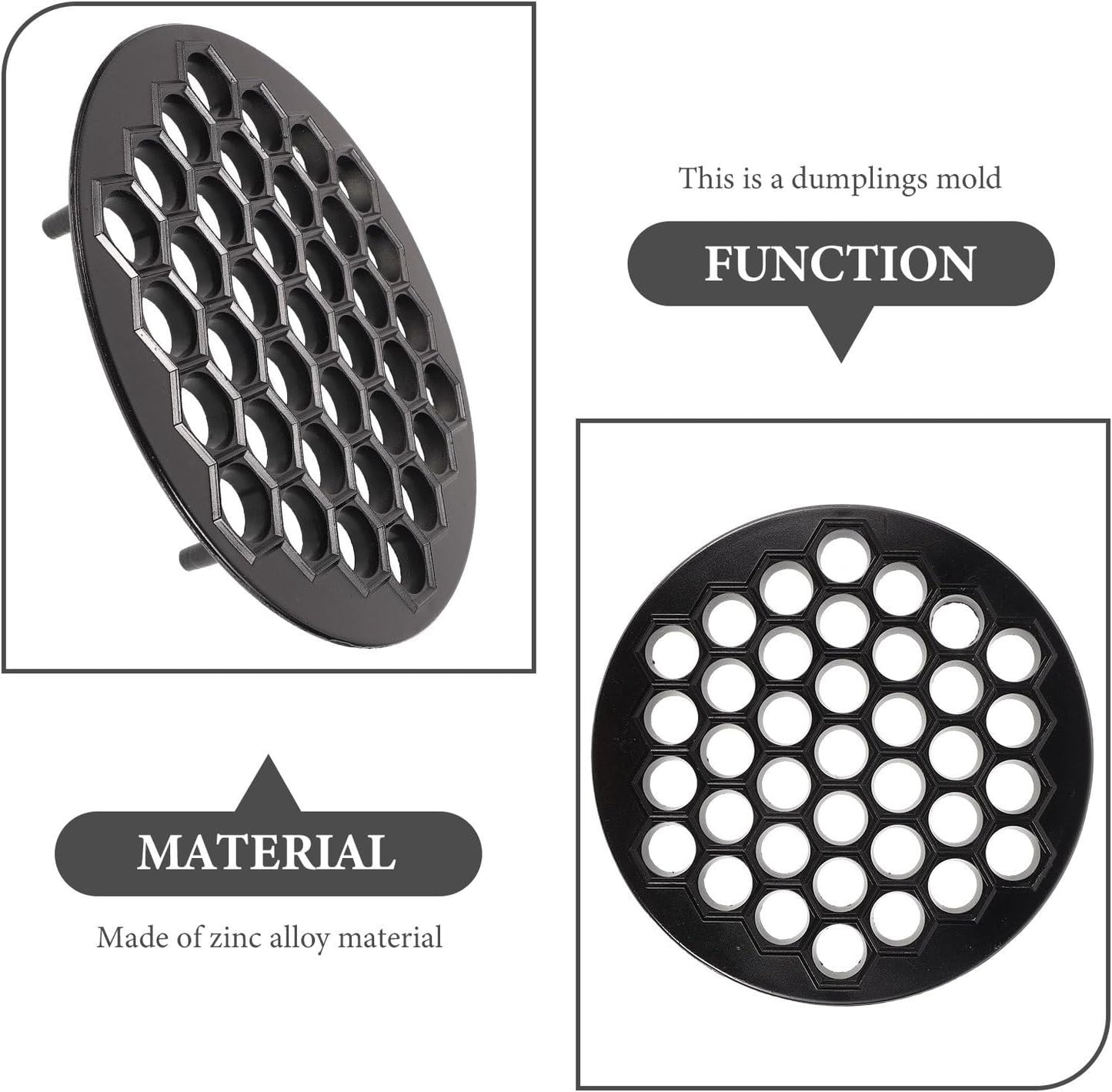 STOBAZA Dumpling Maker 37-Hole Dumpling Skin Mold Press 10.23 Inch Kitchen Tool for Fast Jiaozi Making Home and Restaurant Use 1 Pack BST202