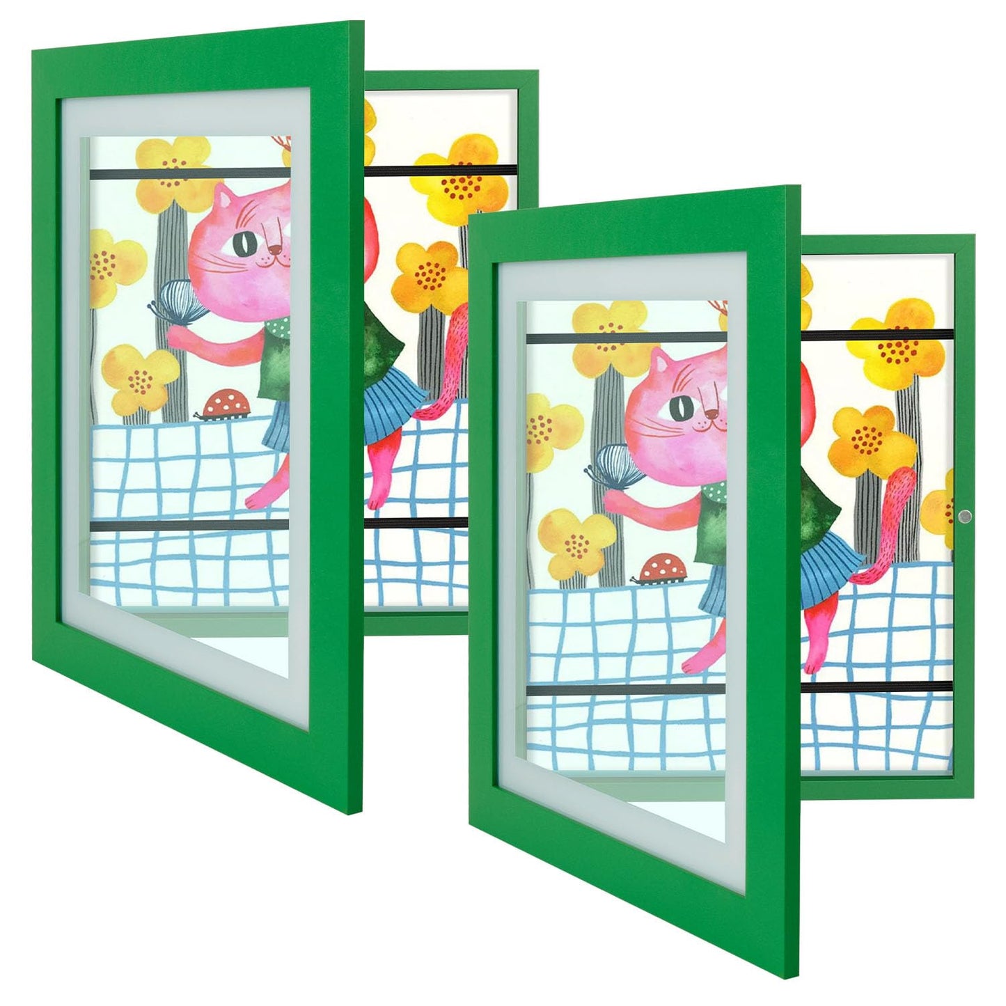 Golden State Art, 8.5x11 Kids Art Frames, Front-Opening Picture Frame Great for Kids Drawings, Artworks, Children Art Projects, Schoolwork, Home or Office (Walnut, Set of 2) BST220