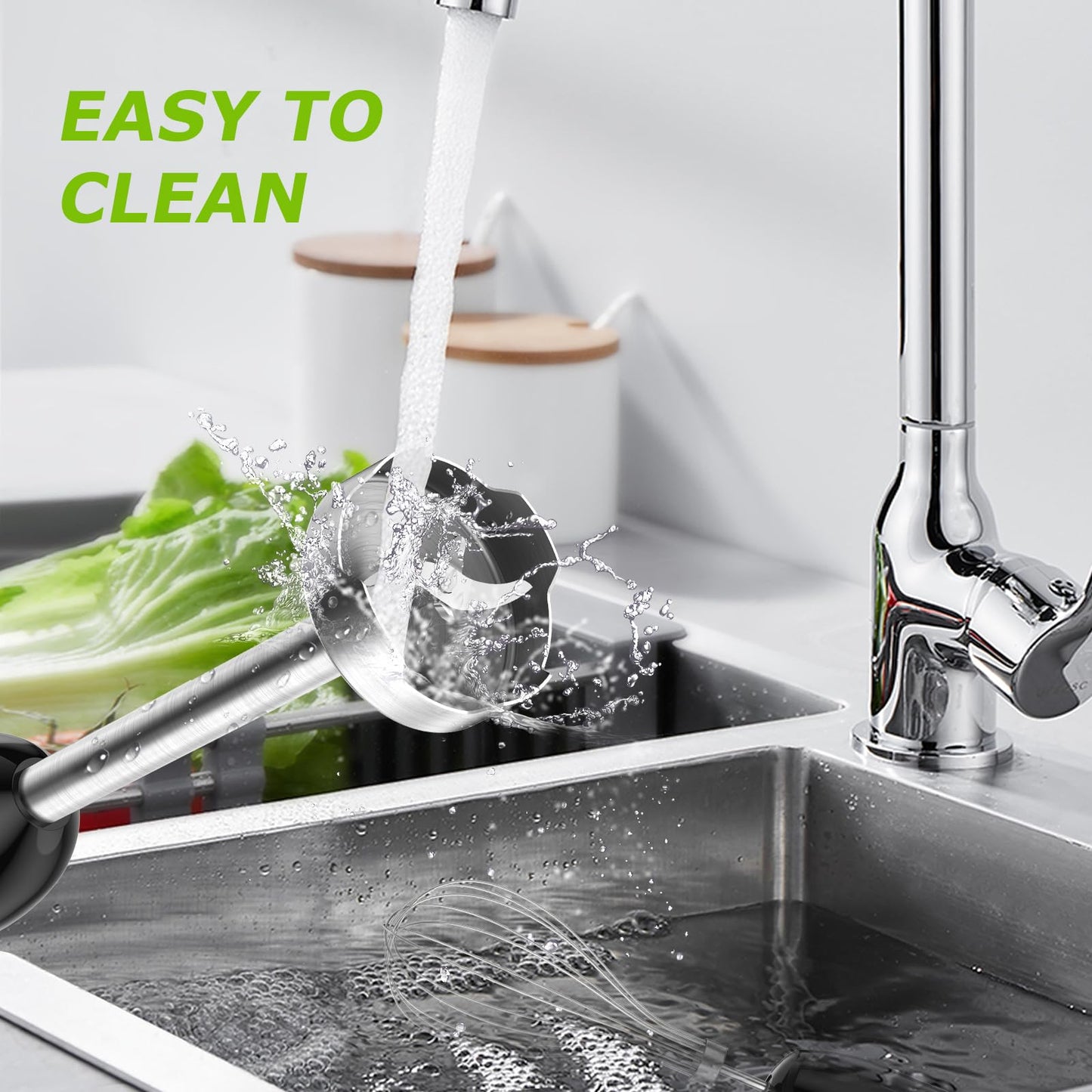 Bonsenkitchen Immersion Blender Handheld with Food Processor RD12