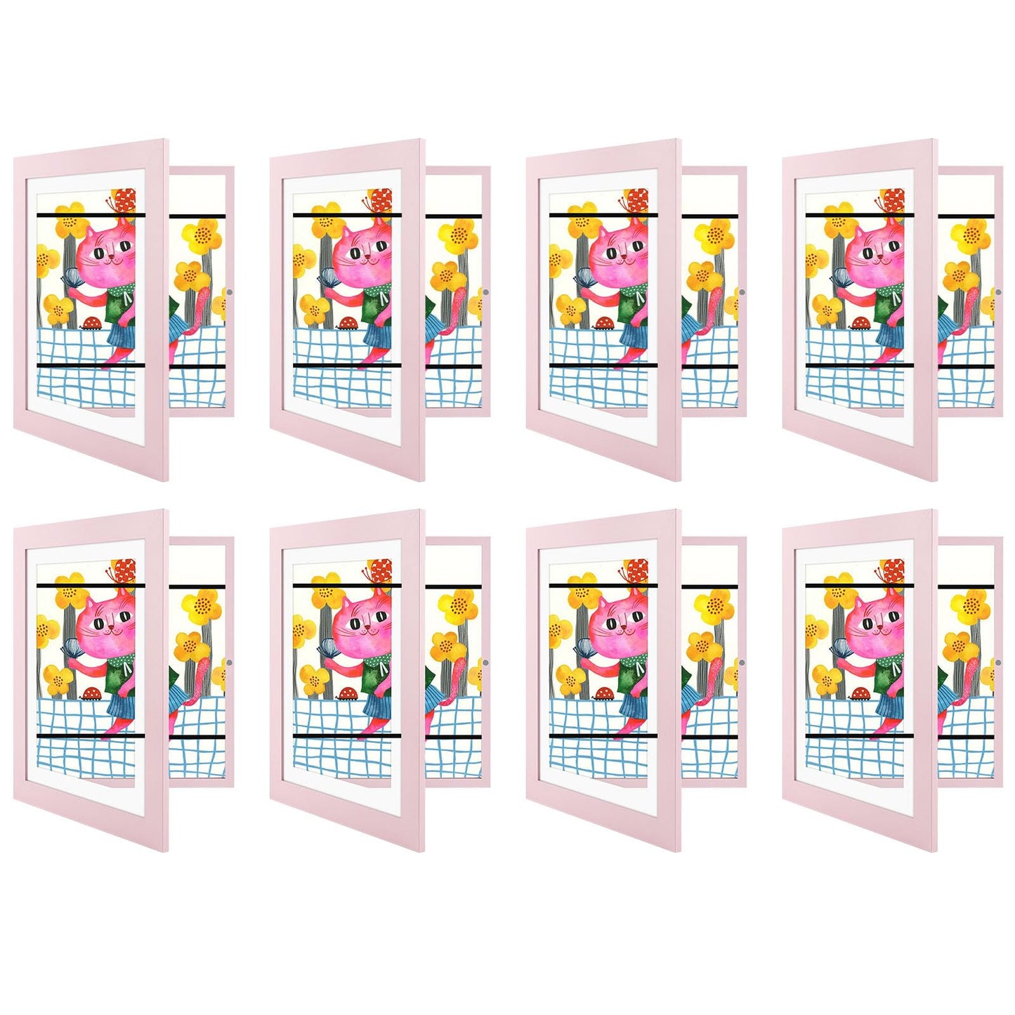 Golden State Art, 8.5x11 Kids Art Frames, Front-Opening Picture Frame Great for Kids Drawings, Artworks, Children Art Projects, Schoolwork, Home or Office (Walnut, Set of 2) BST220