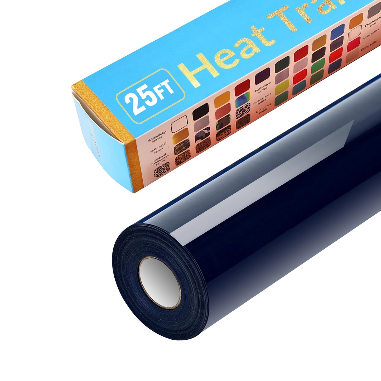 Golden Heat Transfer Vinyl Rolls 12 Inch by 12feet Roll HTV Iron on Vinyl DIY for T-Shirt Easy to Cut & Weed for Heat Vinyl Design Glossy (12Ft, Golden) WN420