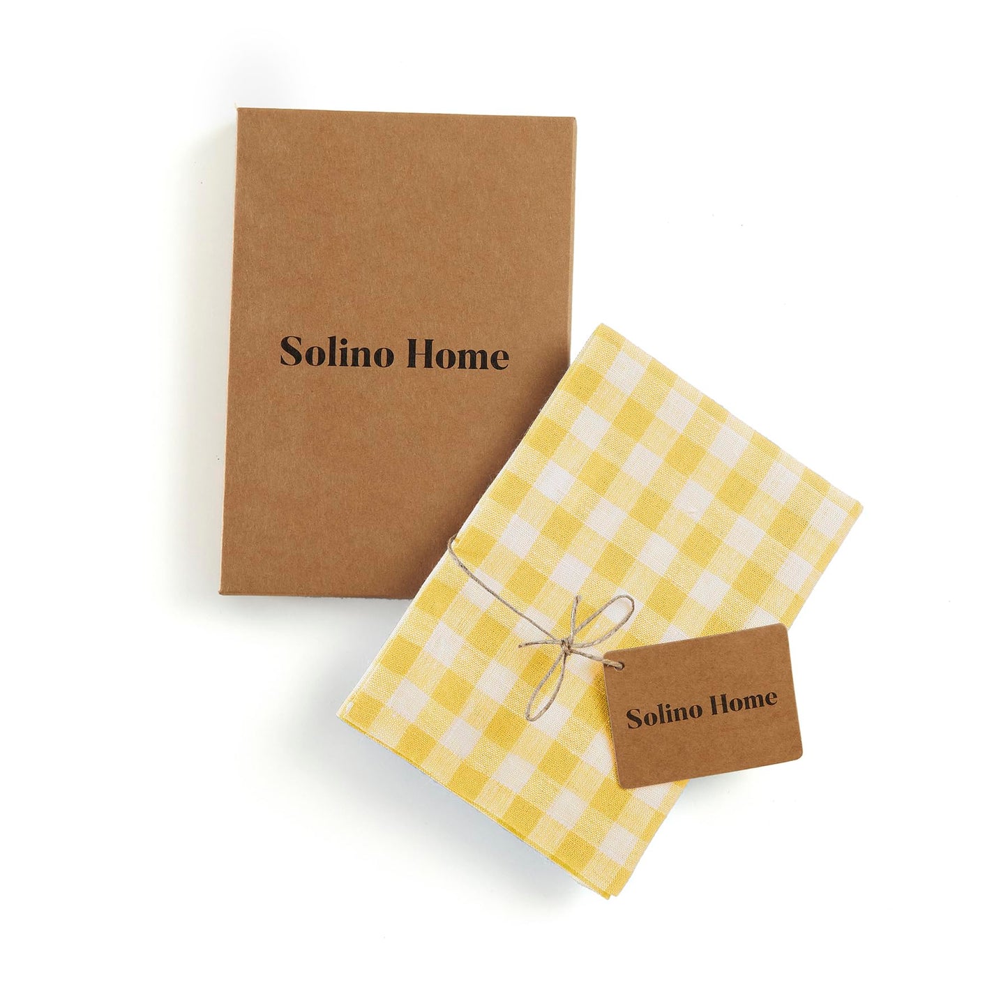Solino Home 100% Linen Tea Towels Blue Bell Check, 16.5 x 26.5 in, Set of 2 | Buffalo Check Tea Towels absorbent and quick drying; buffalo checkered weave, mitered corners; Pure Linen; OEKO-TEX Certified BST326SOLH