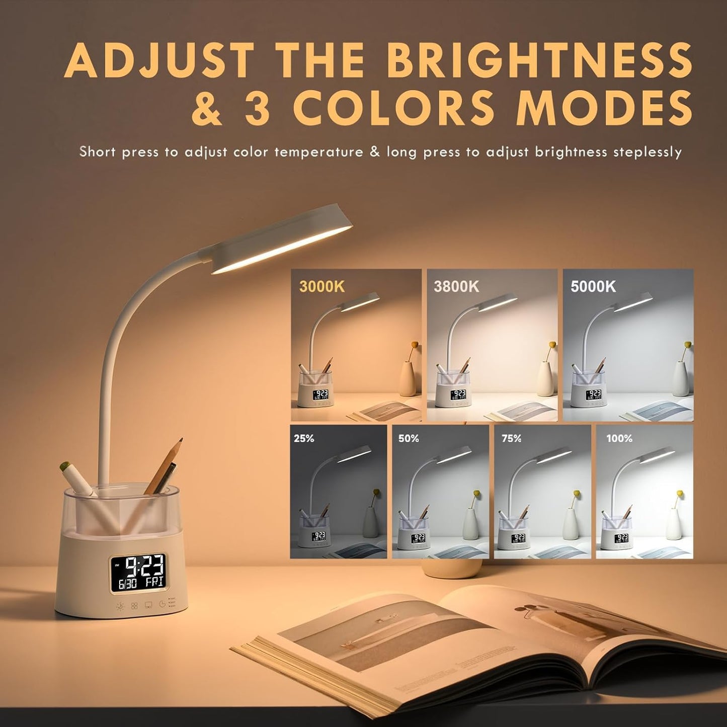 Led Desk Lamp with Pen Holder 82