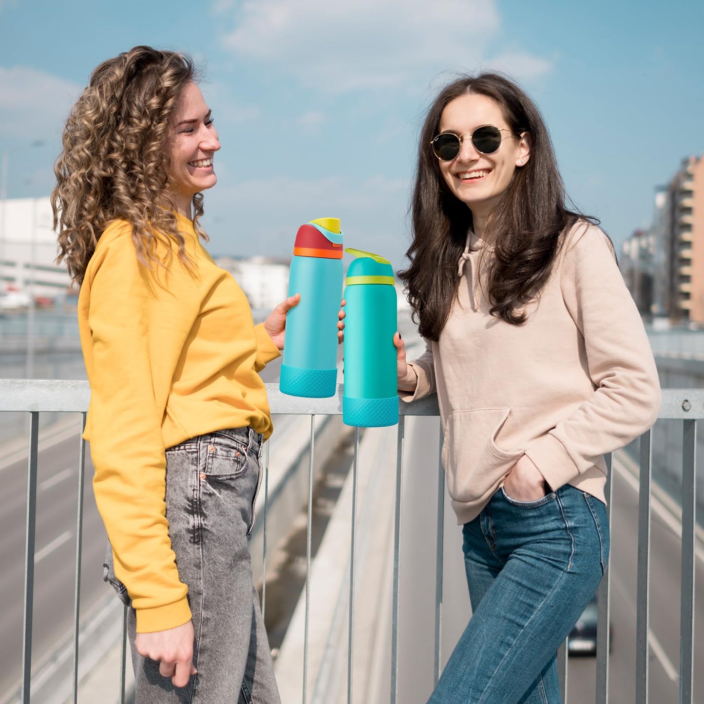 Grid Silicone Boot for Owala Water Bottle, Anti-Slip Protective Sleeve for FreeSip/Twist/Flip, Bottom Bumper Cover for Watter Bottle Accessories