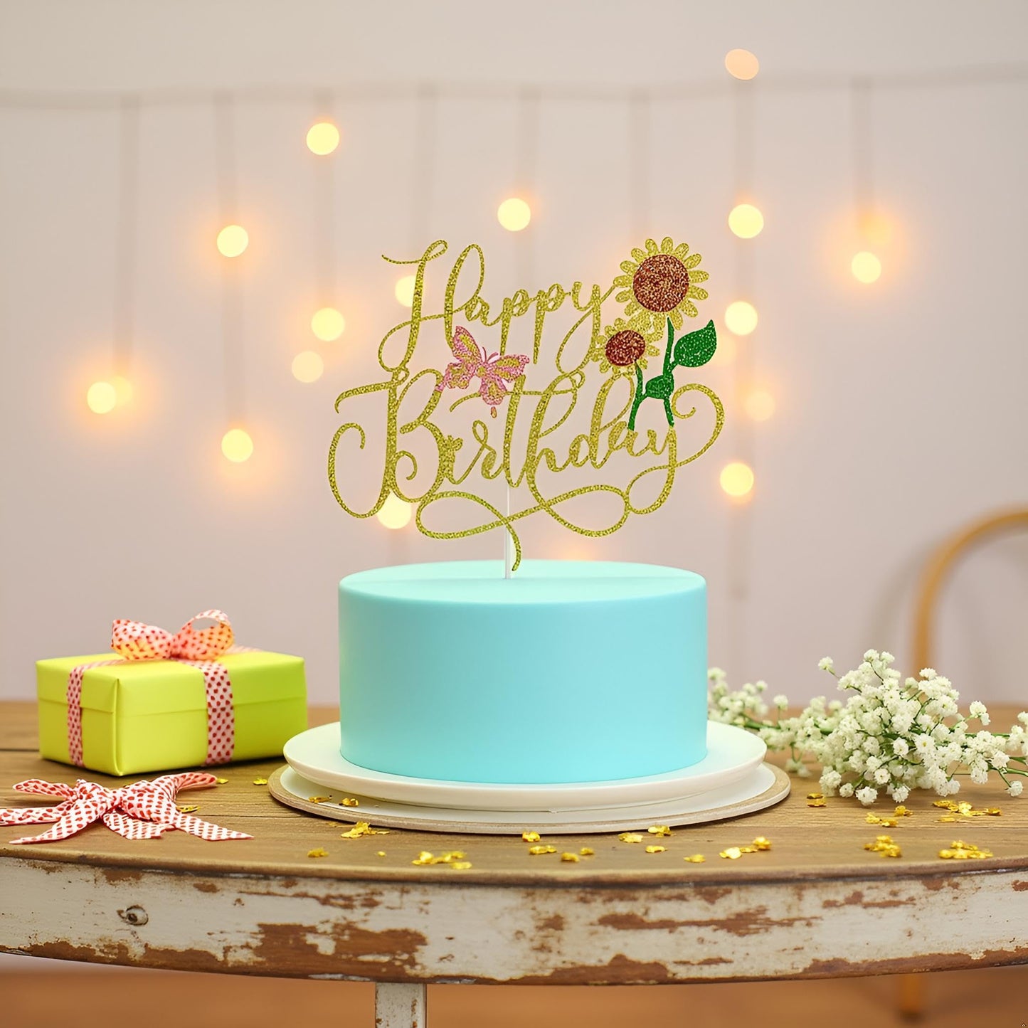 Sleyberoy ‌Officially Retired Cake Topper - Fishing Cake Topper, Gone Fishing Fisherman Themed Retirement Party Supplies WN420