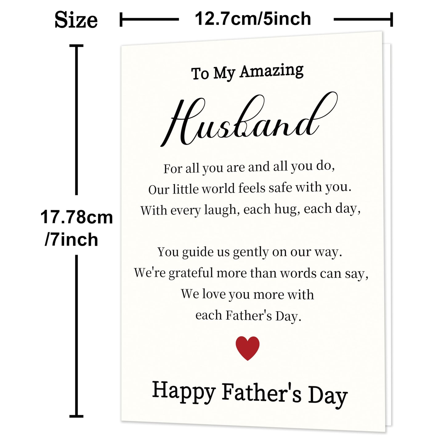 Fathers Day Card Gifts for Husband,Fathers Day Card Gifts from Wife,Happy Father's Day Cards Decorations Gifts For Husband,Heartfelt Appreciation Gift from Wife BST220