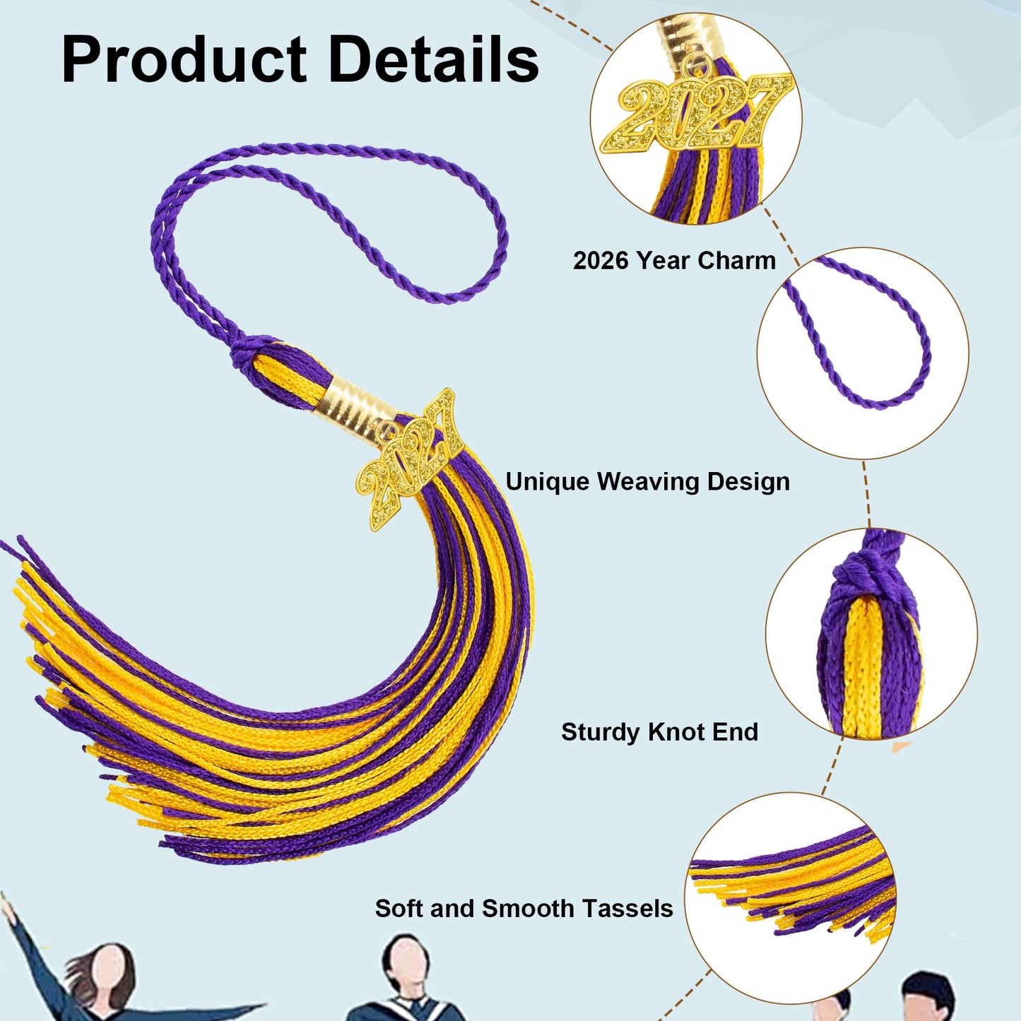 2026 Tassel Graduation, Black and Gold Graduation Tassel, 2026 Graduations Cap Tassels, Gradutate Cap Tassels with 2026 Year Gold Charms for Grad Cap Hat Ceremonies Memorial Graduations Decorations BST220