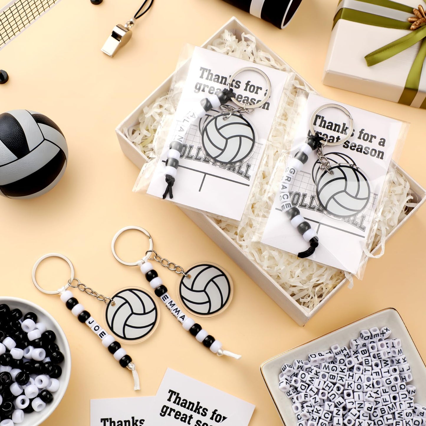 Suncalla 984 Pcs 24 Set Dinosaur Nugget Keychain Making Kit DIY Valentine's Key Chain Crafts Bead Adjustable Letter Beads Cards Strings Kit Gift Backpack Accessories Party Favors(Cute Color) WN420