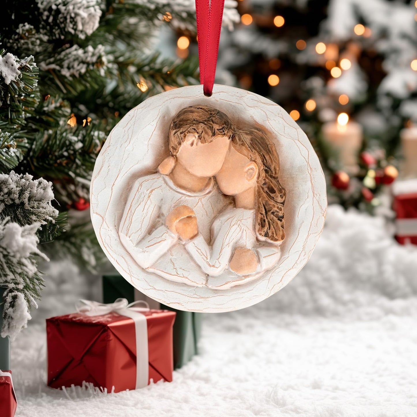 3D Christmas Ornament 2026 Wedding Gifts for Couple - Romantic Our First Christmas Married Engaged Ornament Bridal Shower Gift - Just Married Ornaments for Xmas Tree, Mr and Mrs Gifts for Newlyweds BST326H