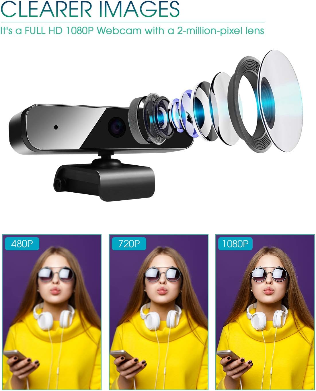 MIMODAY HD 1080P Web Camera S2 92