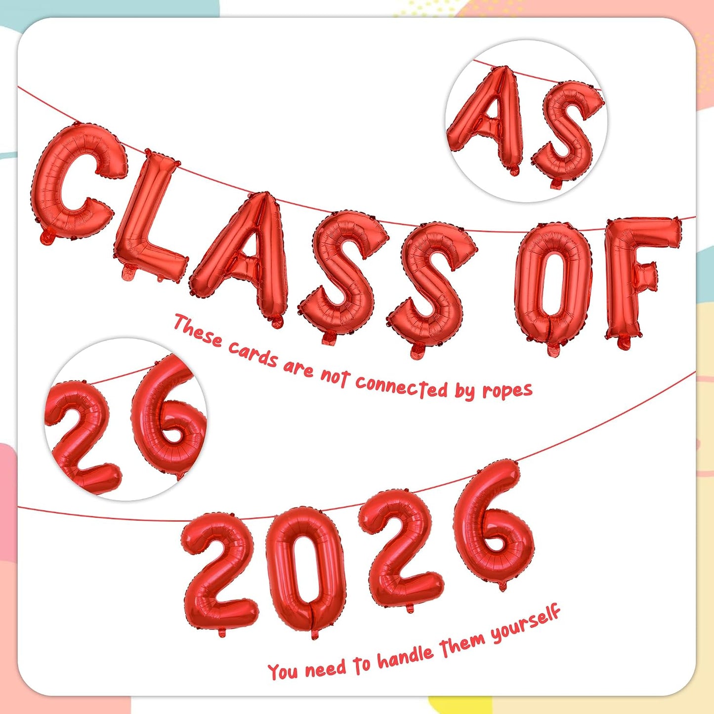 Graduation Party Decorations 2026 Balloons - 27 Pcs Red Black Class Of 2026 Banners Foil Graduation Cap Star Balloons Latex Balloon Set For High School College Graduation Party Decor Supplies BST326L