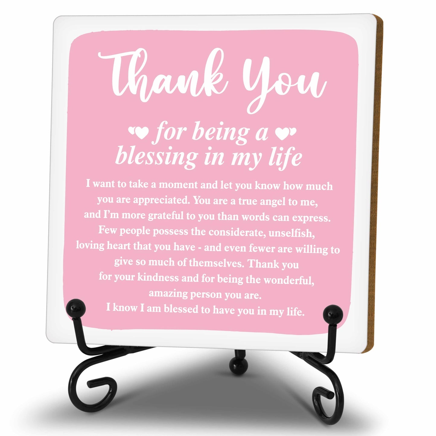 Thank You Gifts for Women Men, Inspirational Appreciation Gifts,Small Special Inexpensive Gift Ideas,5 in Aqua Home Office Desk Decor Plaque(B05) BST326L