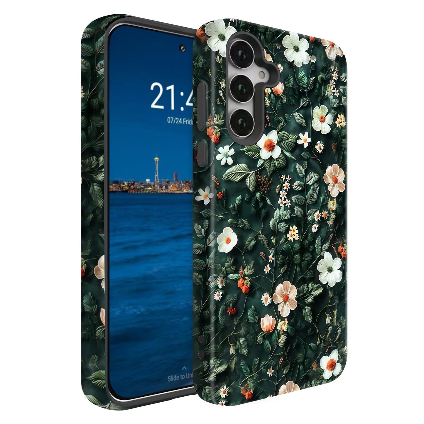 Compatible for Samsung Galaxy A15 5G Case, Dual Layer Heavy Duty 2 in 1 Shockproof Protective Phone Case,Burnt Wood American Flag WN420