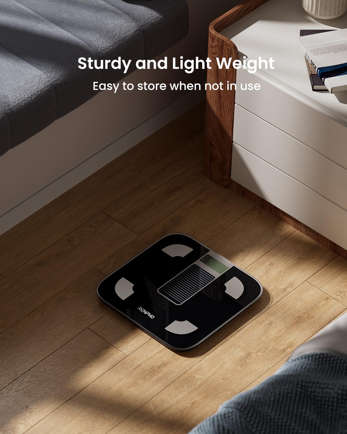 RENPHO Smart Scale for Body Weight, FSA&HSA Eligible, Bathroom Digital Scale with BMI, Body Fat, Bluetooth Fitness Equipment Sync with Apps, Accurate for Weight Loss, Home Use, 400 lbs - Elis 1