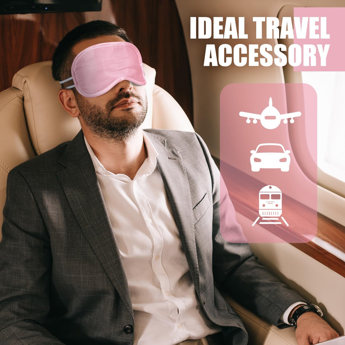Tarpop 200 Pcs Eye Mask Sleeping Blindfold Eye Cover with Adjustable Strap for Games Party Team Building Travel Individually Wrapped Sleep Mask for Women Men (Blue)