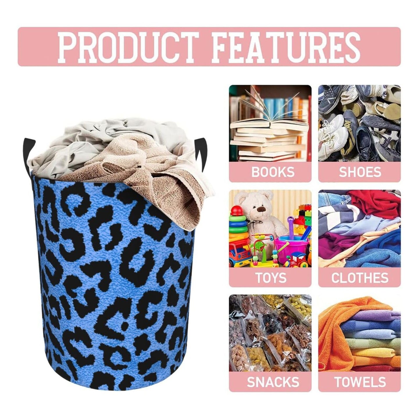 Basketball Round Laundry Hamper Basket Ball Texture Storage Basket Toys Clothes Organizer Bin For Home Bathroom Bedroom Dorm Nursery, 62l BST202