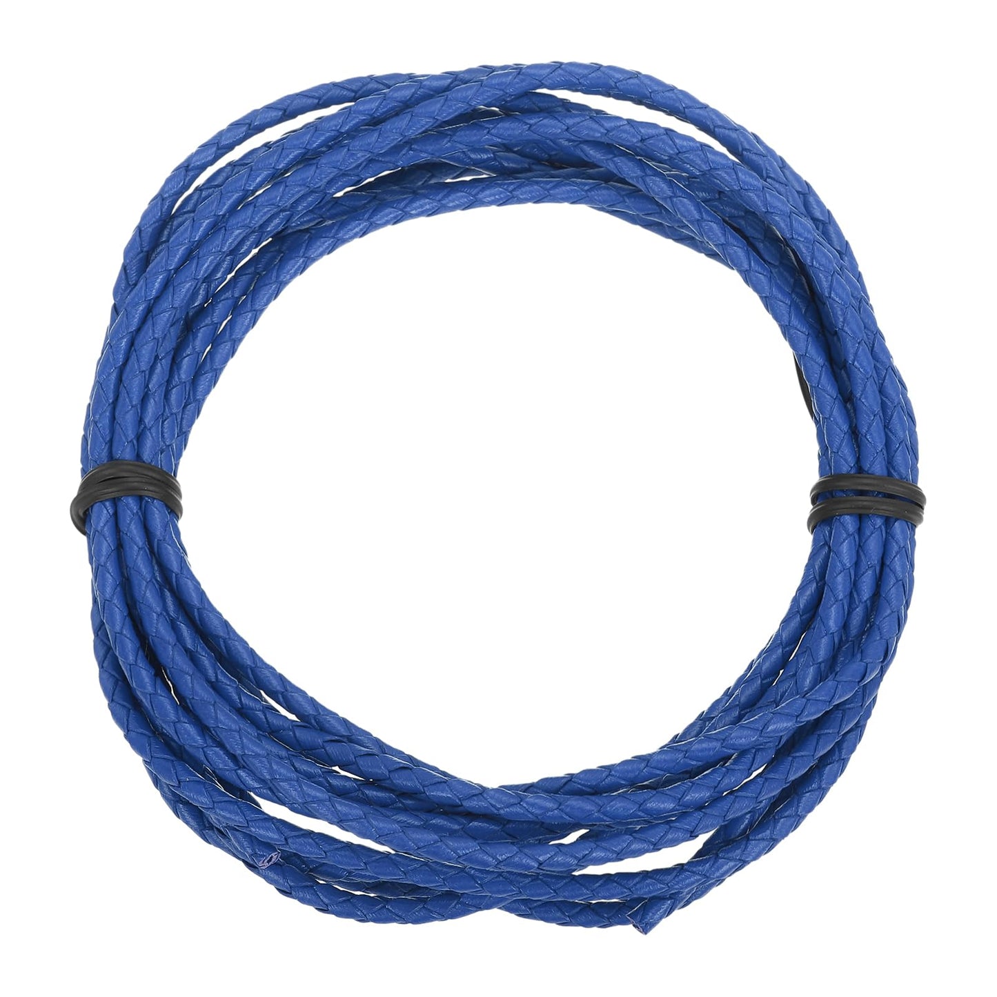 MECCANIXITY 1.1 Yards Bolo Tie Cord 6mm Diameter Round Braided Leather Strip 1 Meter Long for Bracelet Necklace Beading, Yellow WN420
