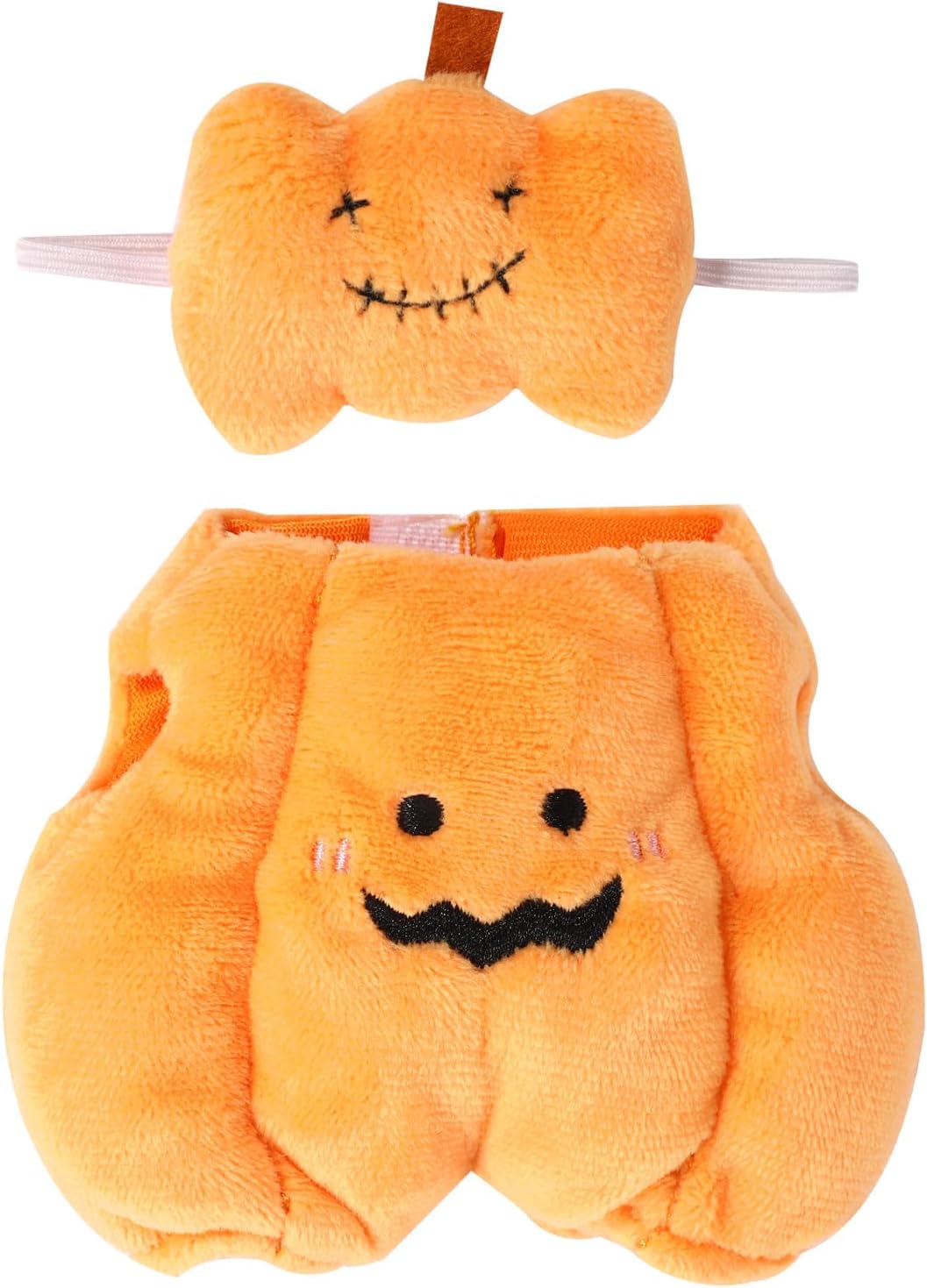 Halloween Outfits, Cute Pumpkin Jumpsuit with Orange Headdress Funny Outfits for Dressing & Displaying WN420