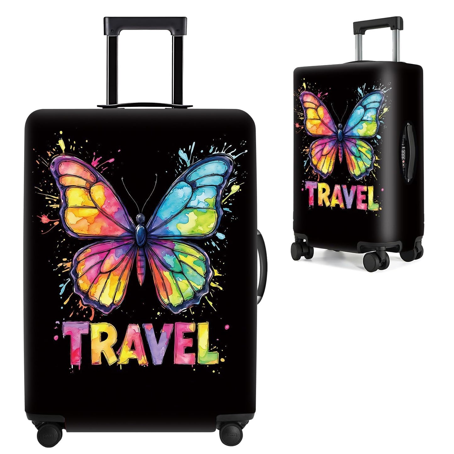 Colorful Abstract Art Luggage Cover – Vibrant Woman Face Design Suitcase Protector – Fits 32 to 34 Inch Travel Luggage,XL BST202