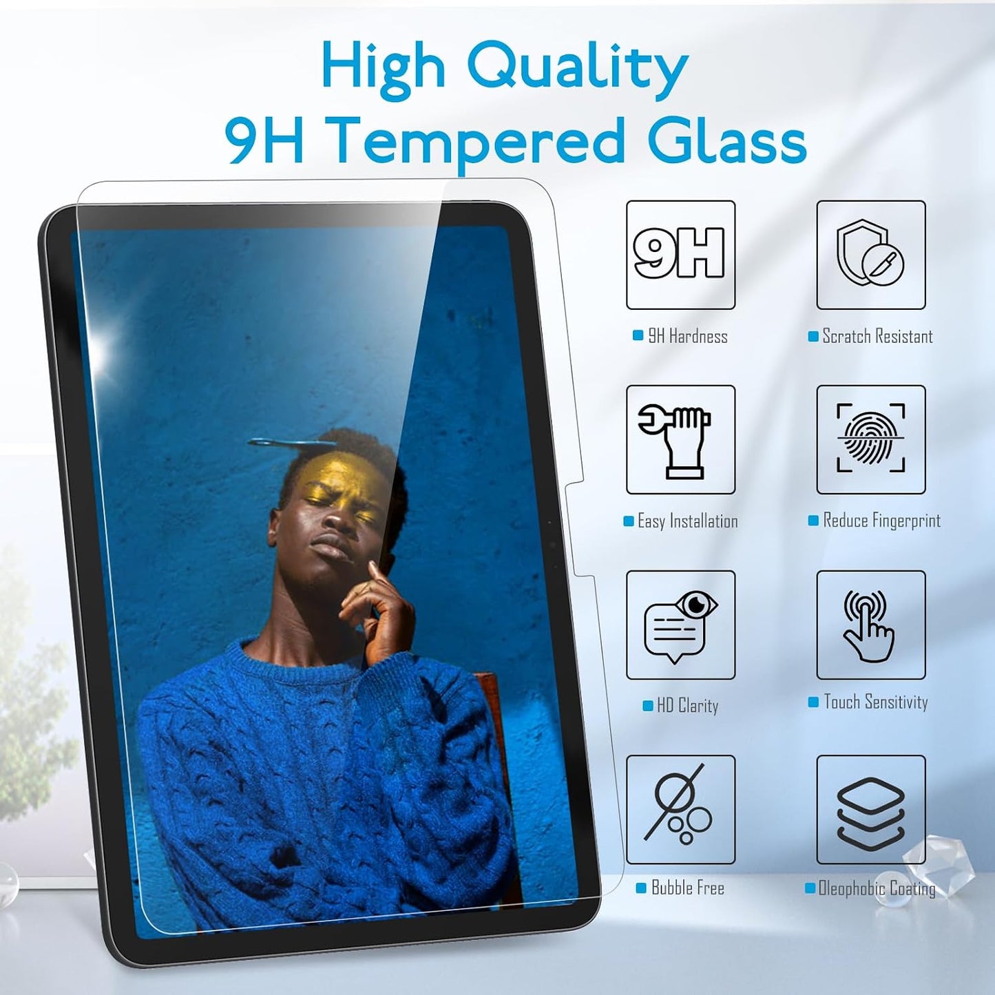 MOBDIK Tempered Glass Screen Protector Compatible with iPad Pro 13 inch M5 2025 / M4 2024 Ultra Clear, Anti Scratch, Case Friendly, EZ Kit 1 Pack WN420