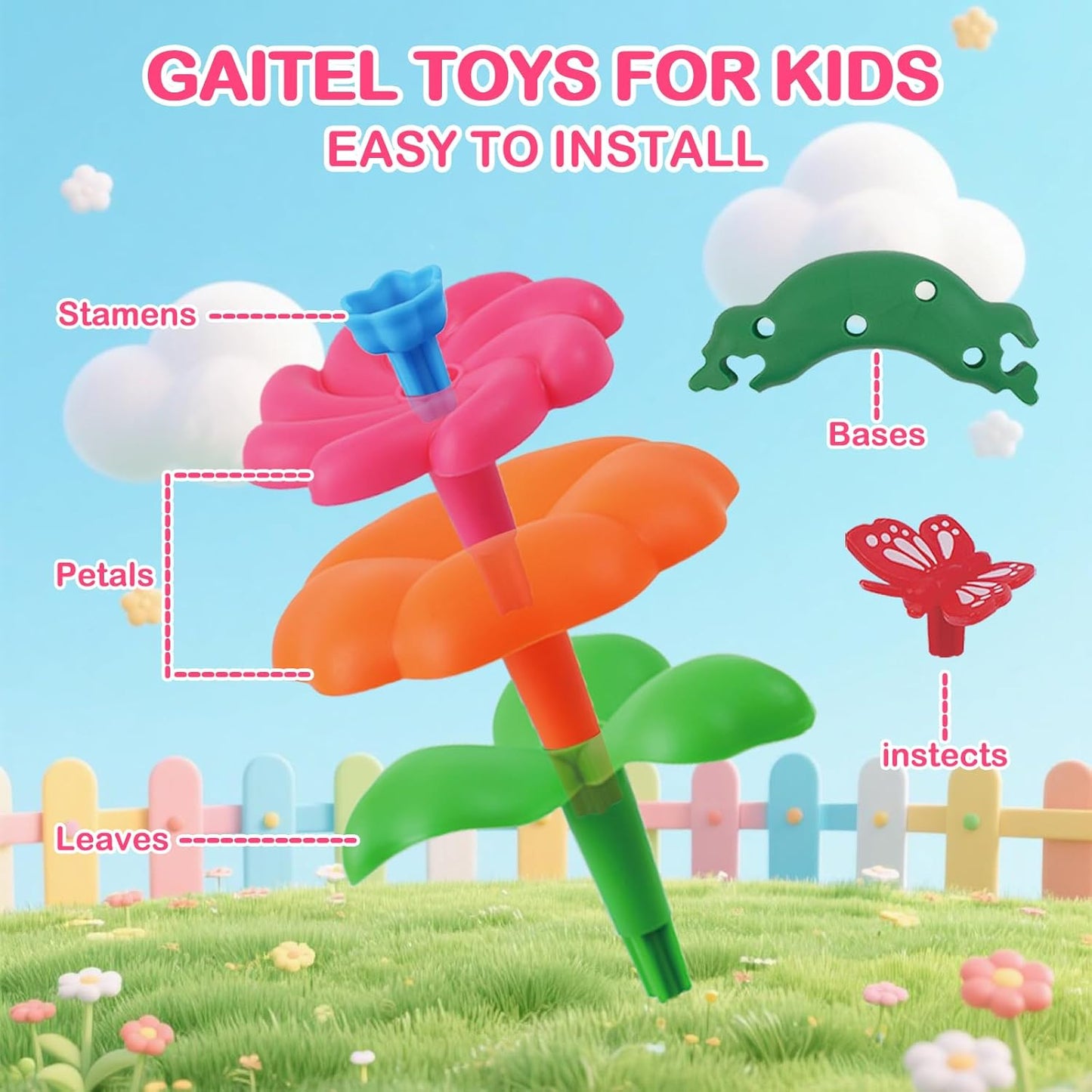 Gaitel Flower Garden Building Toys for 3-7 Year Old Girls 102