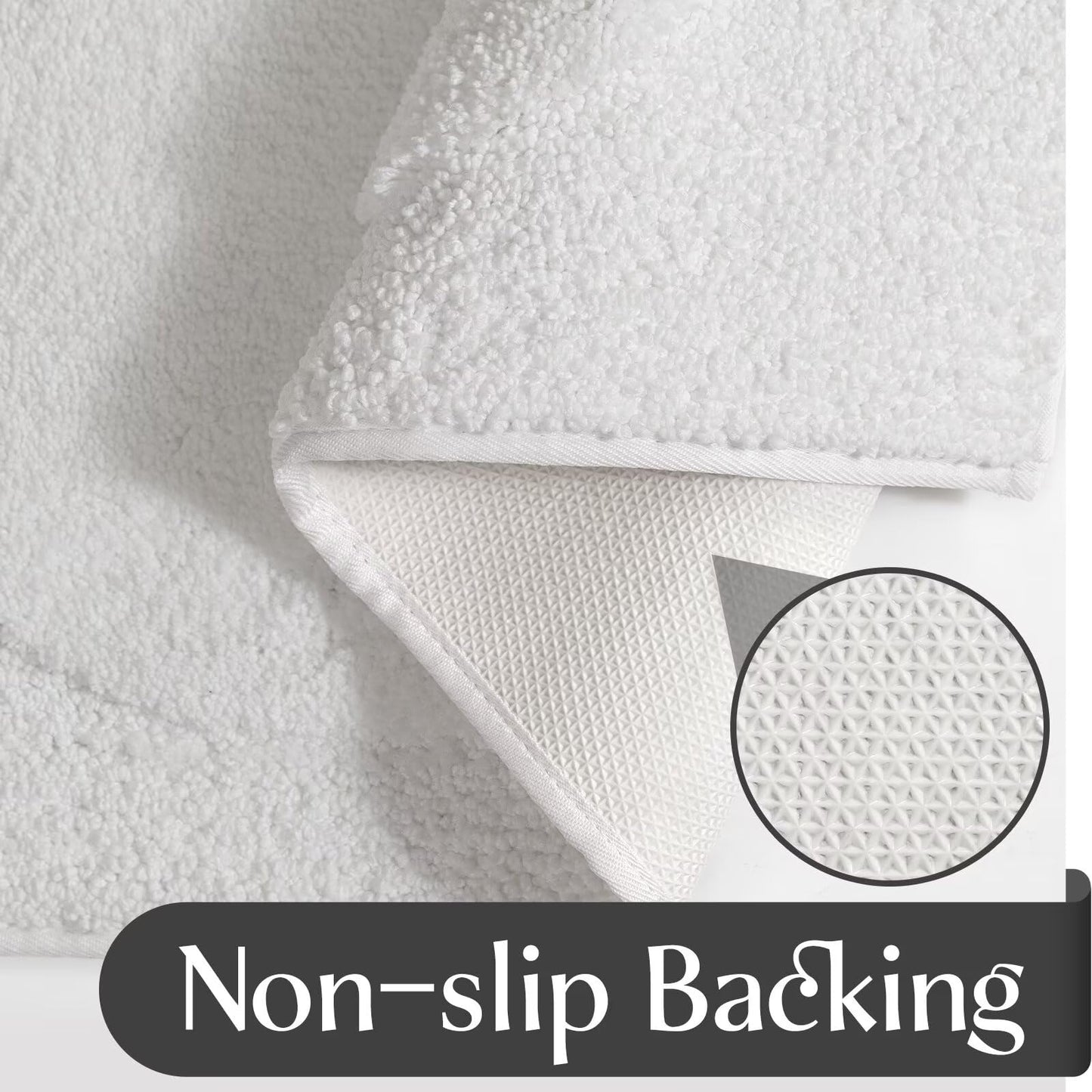 DEXDE Bathroom Rugs Non-Slip Mat for Bathroom Floor Shower,24x16 Beige | Thick Soft Absorbent Bath Mat, Quick Dry Microfiber Rug, Machine Washable Shower Floor Bathroom Mat Home Decor Accessories BST220