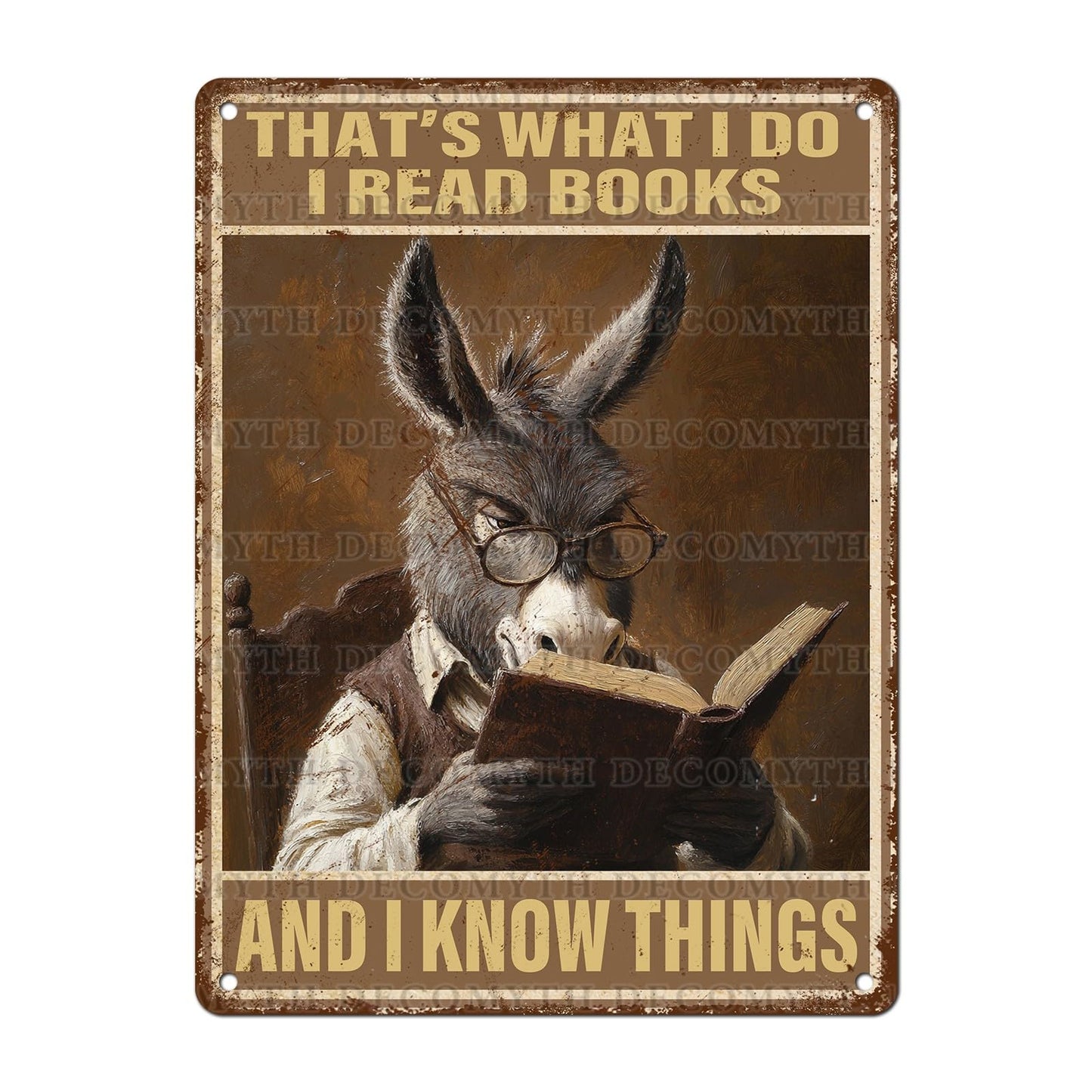 Vintage Cat Sign That's What I Do Write And I Know Things Metal Poster Sign for Home Bar Pub Kitchen Garage Restaurant Wall Deocr 12 * 8inch BST220