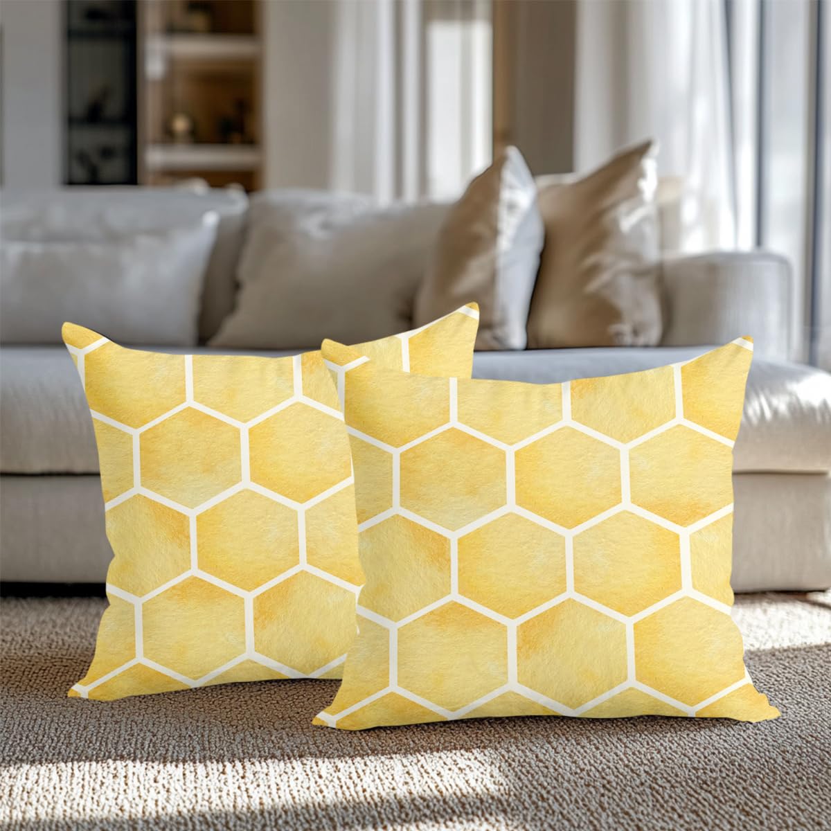 4 PCs Lemon Decor Pillow Covers 18x18, Italian Gifts Throw Pillow Covers | Italy Lemon Pillow Cases Decorative Pillow Protectors Living Room Bedroom Office Home Decor for Cushion Car Bed BST202