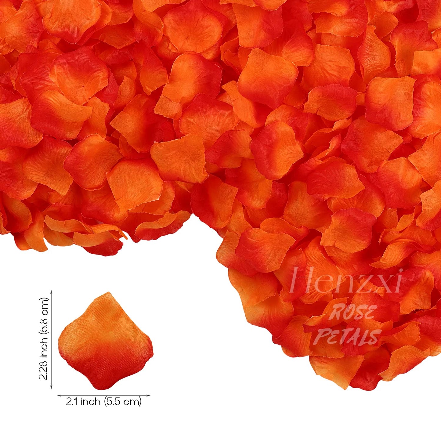 Henzxi 1000 Pcs Rose Petals, Artificial Flower Petals, for Romantic Night, Wedding, Event, Party, Valentine Decor (1000 Pcs, Ivory) BST220