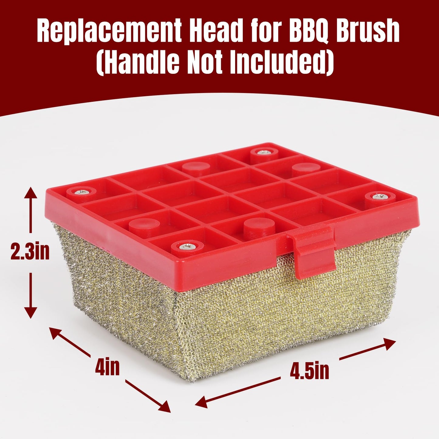 SHINESTAR Grill Brush for Outdoor Grill with 2 Replacement Heads - Cleaning BBQ Grill Brush and Scraper, Grill Brush Bristle Free with Non Metal Bristles, 3-Piece Set for Weber Traeger Grates WN420