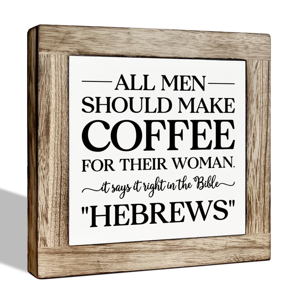Funny Wooden Coffee Bar Decor Sign, Bar Decorations, in the Morning When Rise Give Me Jesus (and Coffee), Cafe Table Top Shelf Accessories, Cafe Signs Decor 5.9x5.9 Inches BST202
