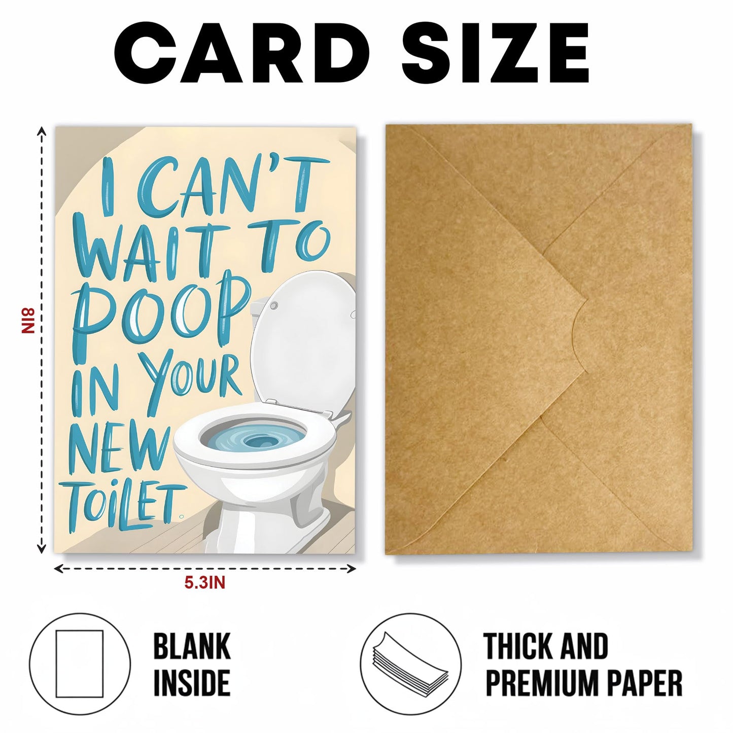 Congrats on Your New Home Housewarming Greeting with Gold Lettering and Key Design, Funny Congratulations Gift for New Homeowners, First-Time Buyers, Friends, Neighbors, Real Estate Clients Single 5.3''x8'' with Envelope BST326L