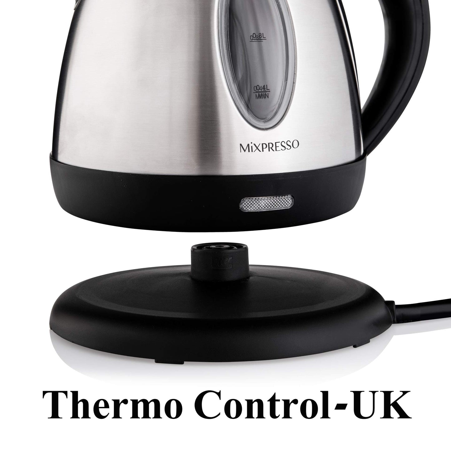 Mixpresso Electric Kettle Temperature Control, Hot Water Kettle Electric, Cordless 1 Liter Capacity, Keep Warm & LED Indicator, Auto-Shutoff, Boil-Dry Protection, Stainless Steel Electric Kettle BST220