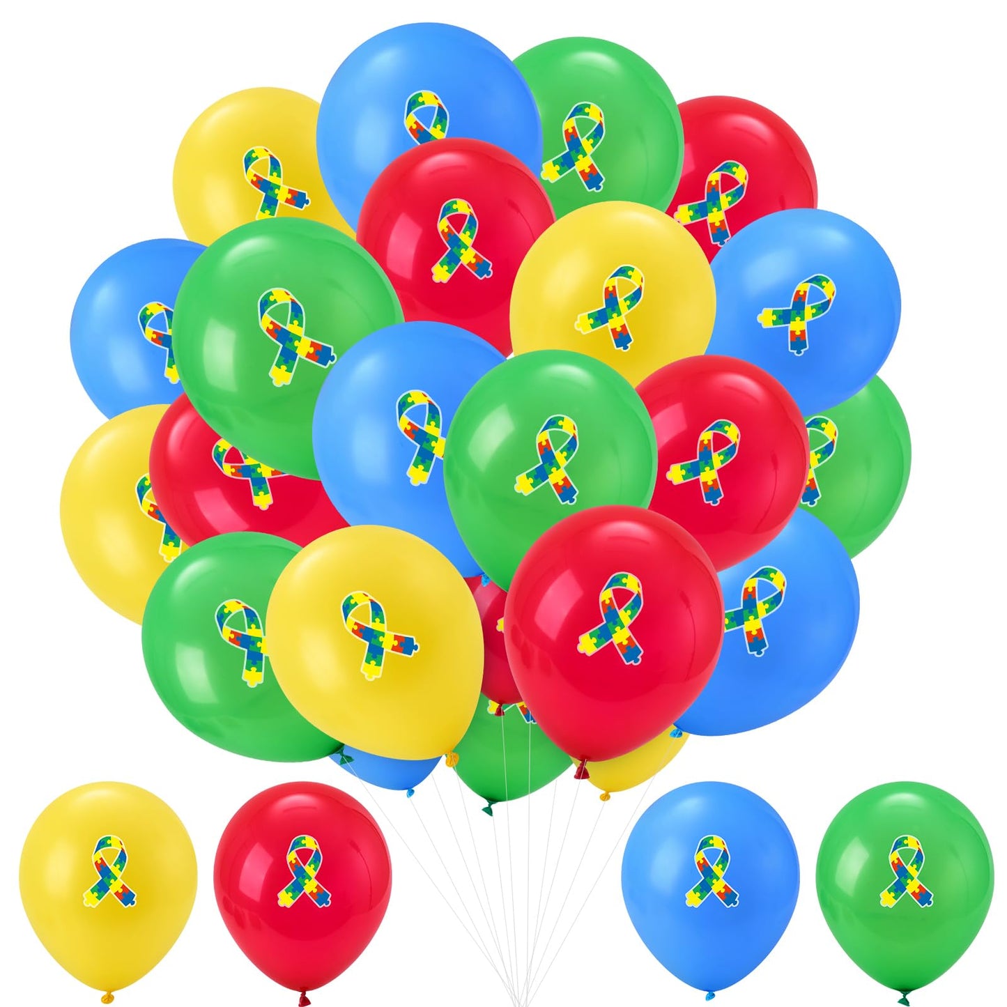 100 Pcs Red Ribbon Awareness Balloons 12 Inch Latex Red White Printed Balloon Arch Kit for Heart Health Fundraisers Community Campaigns Red Ribbon Week School Event Supplies BST220