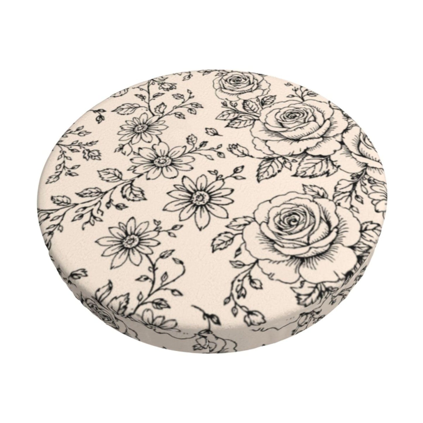 Heart Round Bar Stool Cover - Pink Red Love Heart Chair Seat Cushion Slipcover 12 Inch for Restaurant Cafe Hotel Bar BST202