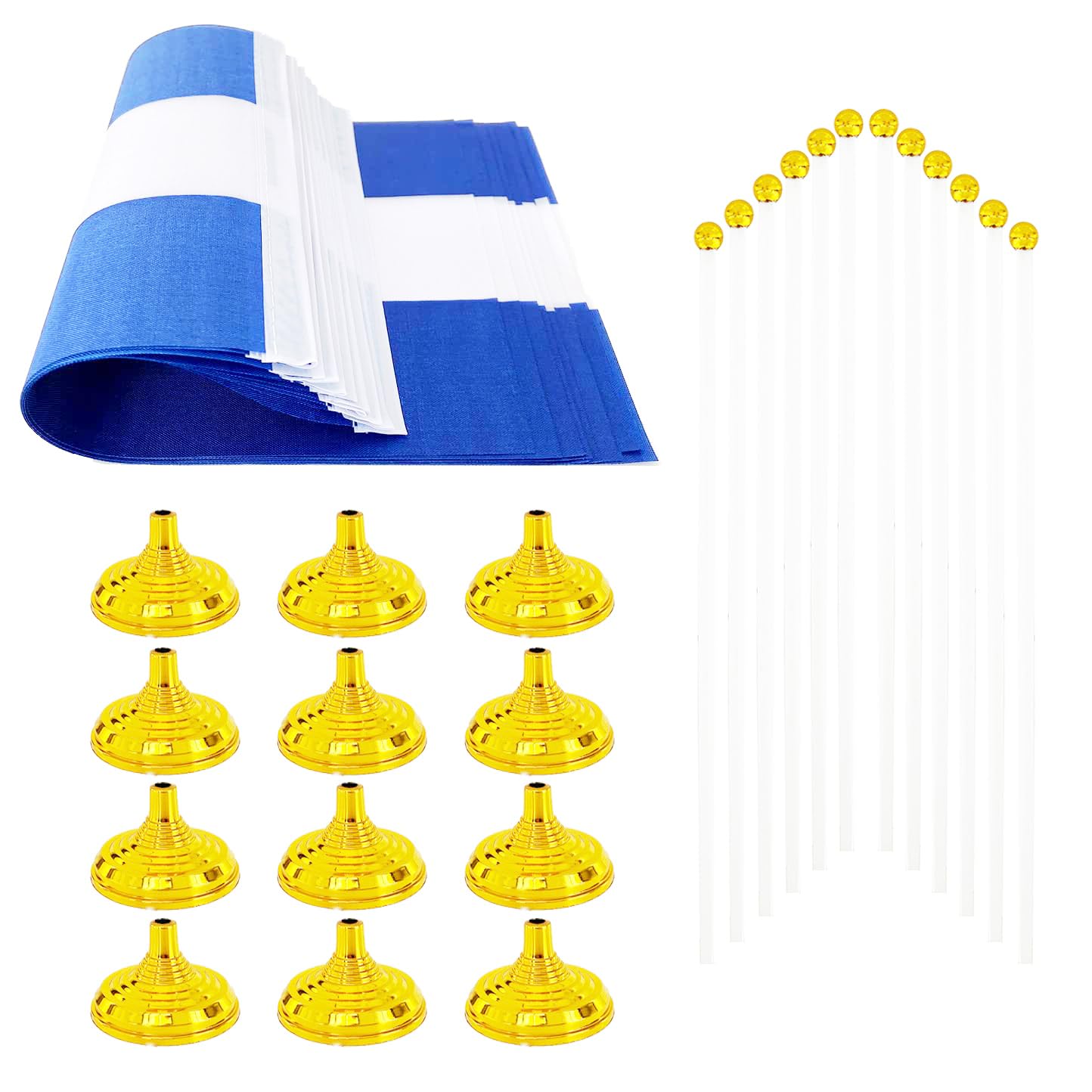 WXTWK 12 Pack Korea Flag Korean Desk Flag Small Mini Korean Table Flags With Stand Base,Home Office Festival Events Celebration Decorations BST202