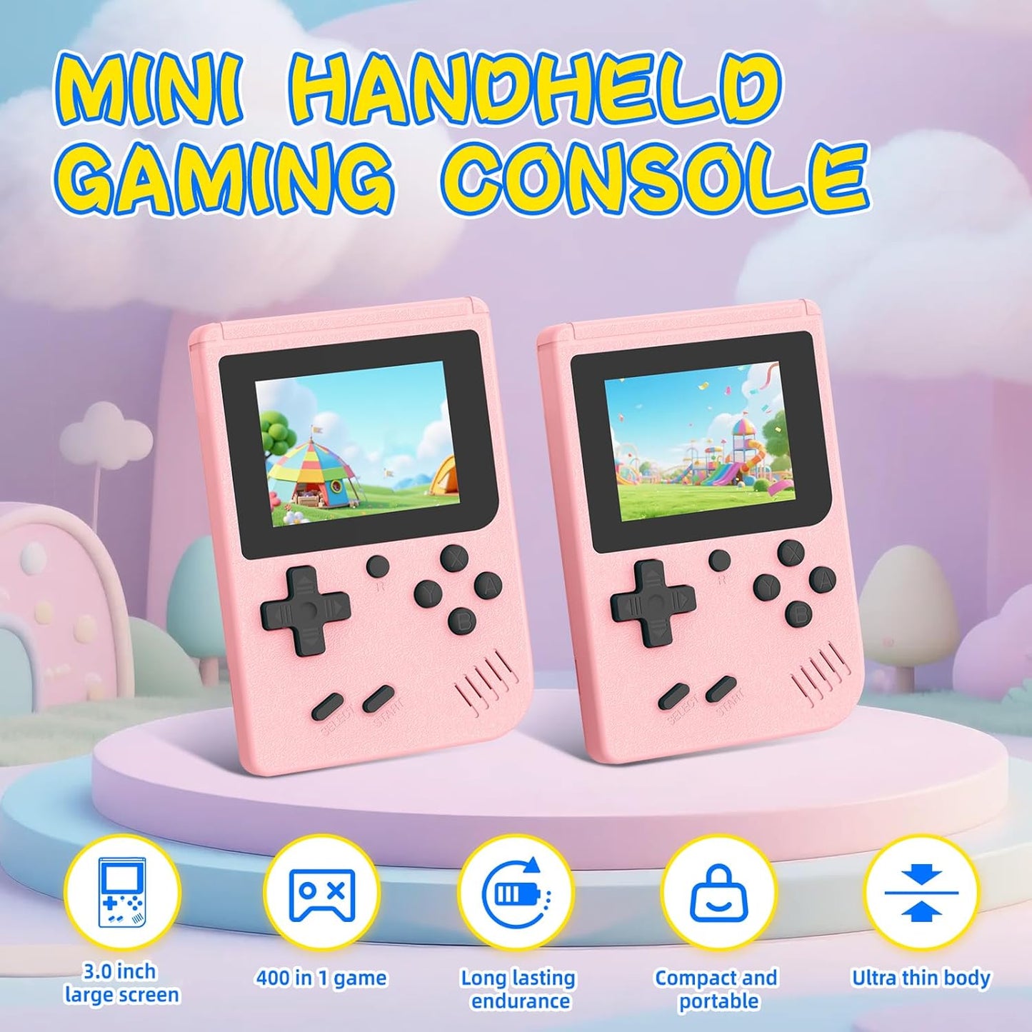 Game Box Plus Retro Gaming Console, Built-in 400 Classic 88