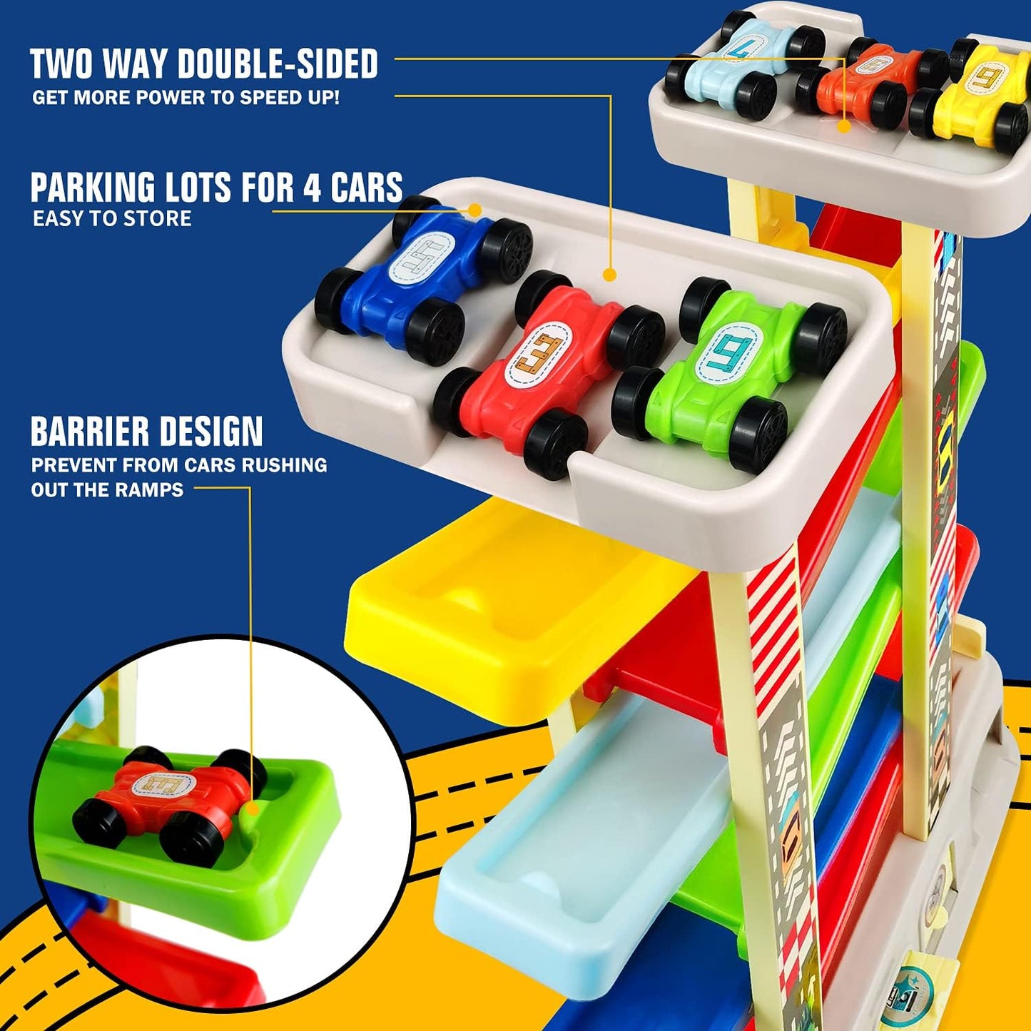 Montessori Toys Ramp Car Toy Set 101