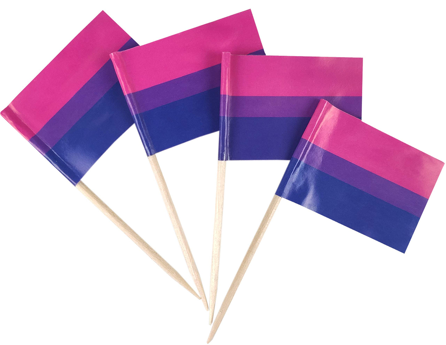 JBCD Rainbow Gay Pride Toothpick Flag Mini Small LGBT Cupcake Topper Flags, 100 pcs BST220