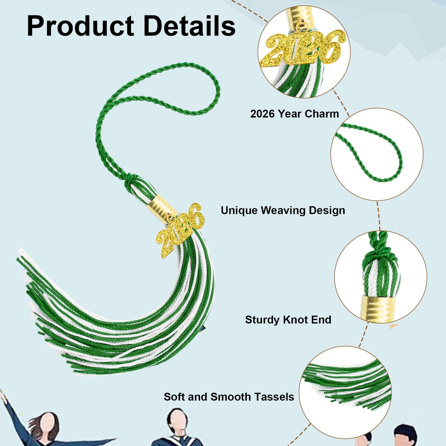 2026 Tassel Graduation, Black and Gold Graduation Tassel, 2026 Graduations Cap Tassels, Gradutate Cap Tassels with 2026 Year Gold Charms for Grad Cap Hat Ceremonies Memorial Graduations Decorations BST220