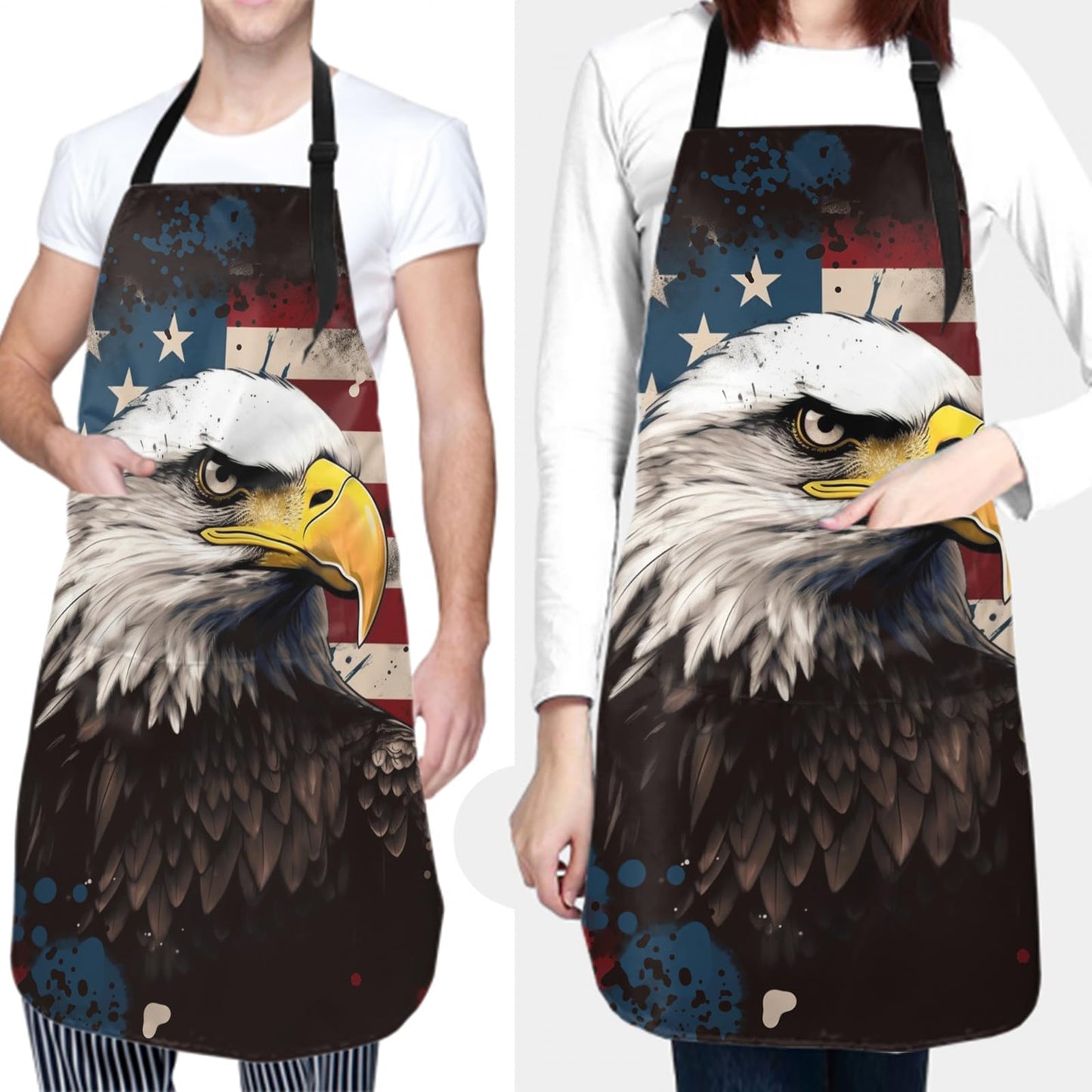 Art Apron with Pocket for Women Men | Kitchen Aprons Chef Apron for Cooking Baking BBQ Painting Gardening BST202