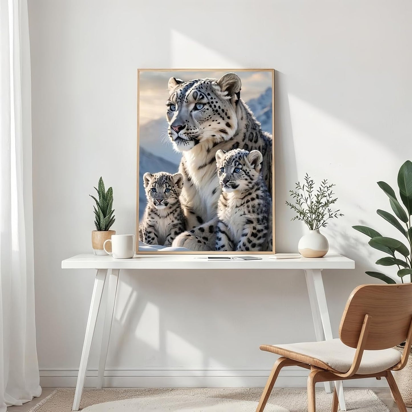 Mosaflare White Tigers Diamond Painting Kits for Adults 12x16 Inch | 5D Diamond Art for Beginners, DIY Full Round Drill Paint by Diamonds Dot Gem Art for Adult, Home Wall Decor BST326L