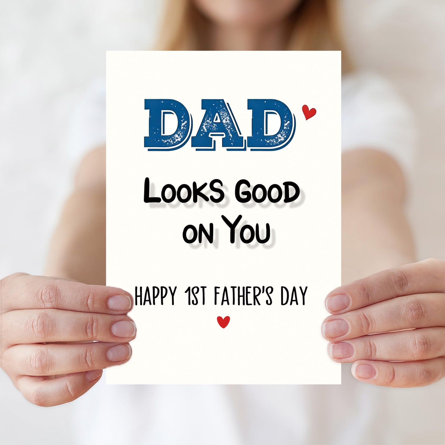 Fathers Day Card,Fathers Day Cards Gifts Decorations for Dad from Daughter Son,Happy Father's Day Cards Gifts Ideas with Envelope,Funny Sweet Dad Card BST220