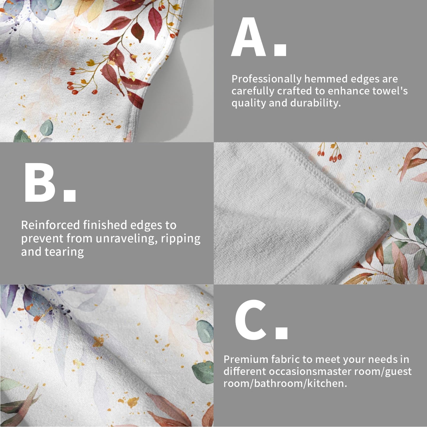 Imiss Coral Starfish Hand Towels for Bathroom，Nautical Coastal Seashell Guest Towels 14.4 x 28.3 Inch Set of 2 Soft Small Bath Towel Kitchen Dish Towels for Home Hotel Gym Spa BST220