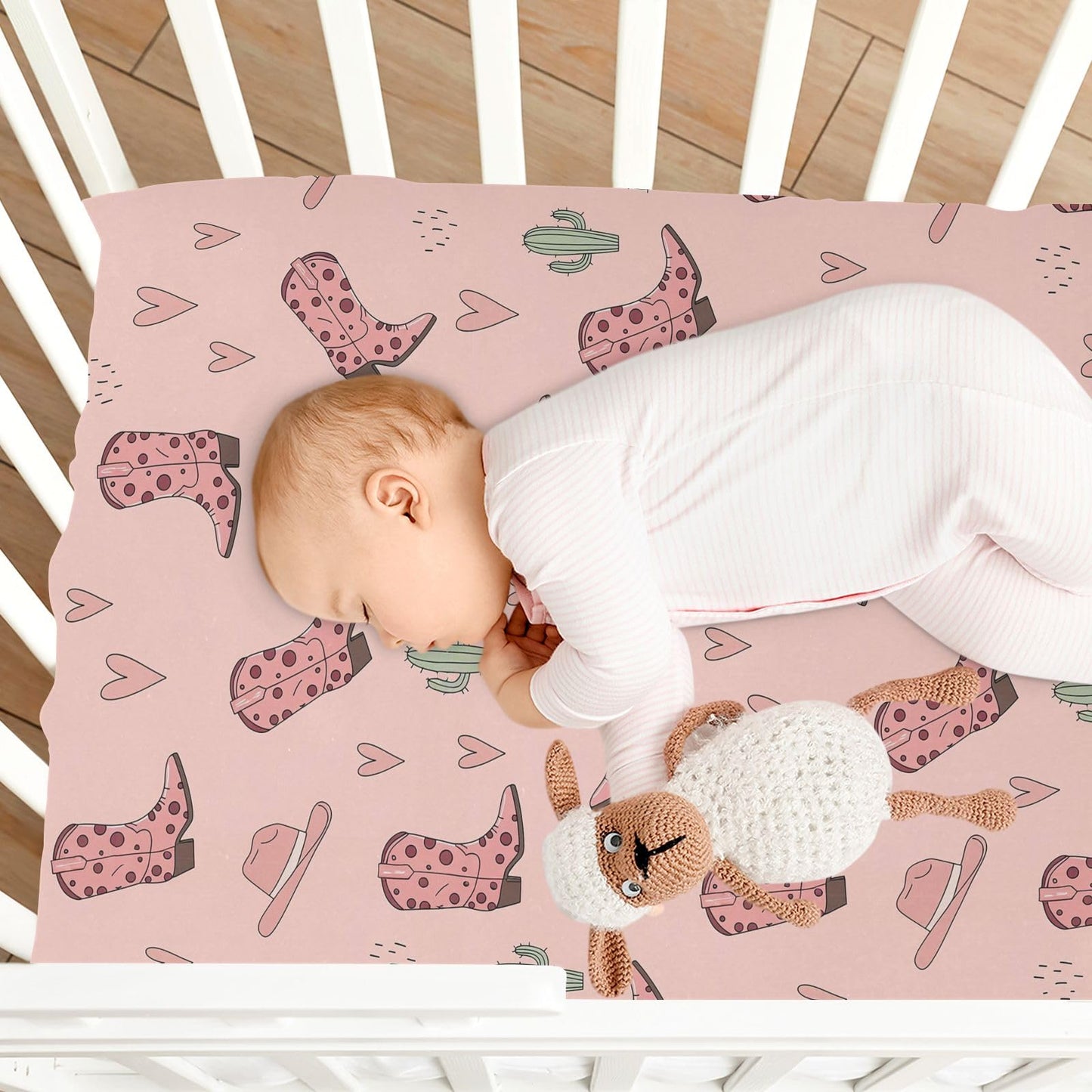 VIGTRO Vintage Duck Hunter Baby Crib Sheets for Boys Girls, Breathable Soft Fitted Crib Playard Sheets Baby Mattress Sheet, M 52x28x9in BST220