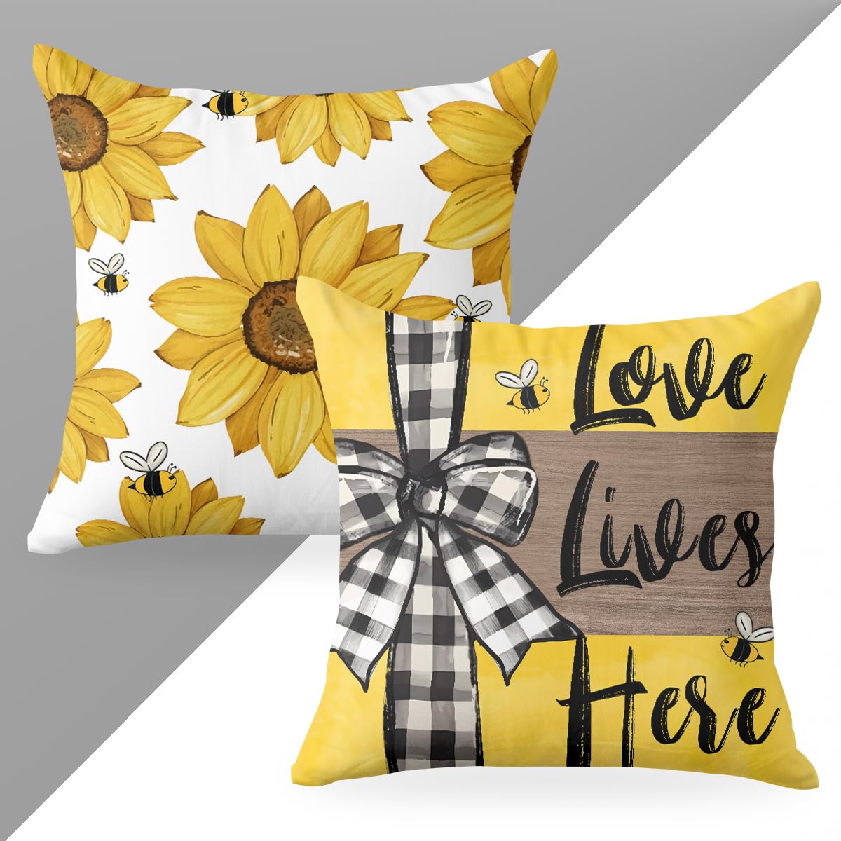 4 PCs Lemon Decor Pillow Covers 18x18, Italian Gifts Throw Pillow Covers | Italy Lemon Pillow Cases Decorative Pillow Protectors Living Room Bedroom Office Home Decor for Cushion Car Bed BST202