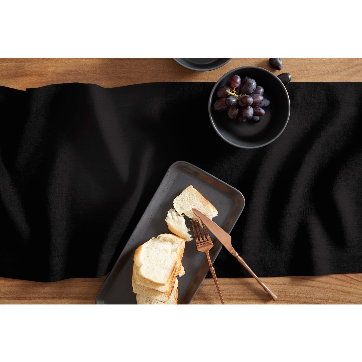 Solino Home 100% Pure Linen Dining Table Runner Cordovan, Sonoma 14 x 48 in | Table Runners for coffee tables, entryway tables and layered dresser styling | prewashed, relaxed drape | OEKO-TEX Certified BST326SOLH