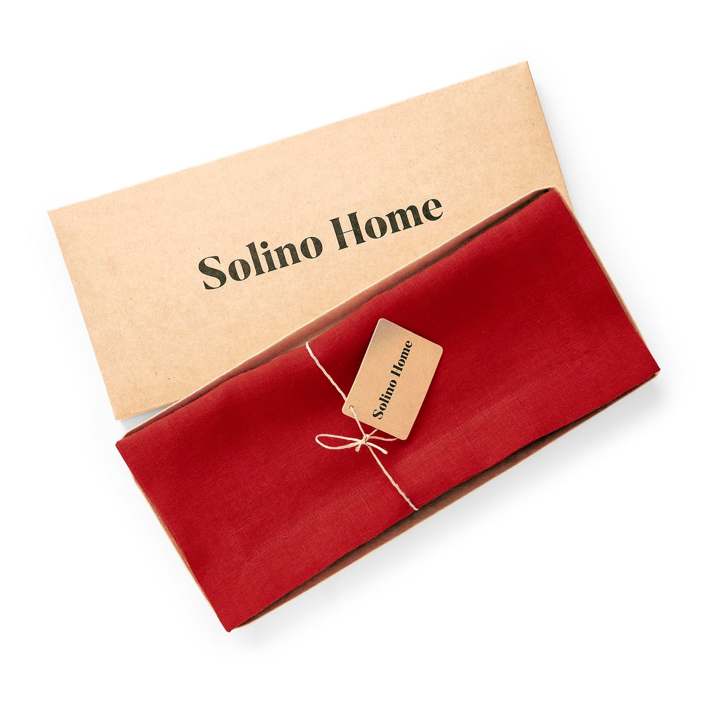 Solino Home 100% Pure Linen Dining Table Runner Cordovan, Sonoma 14 x 48 in | Table Runners for coffee tables, entryway tables and layered dresser styling | prewashed, relaxed drape | OEKO-TEX Certified BST326SOLH