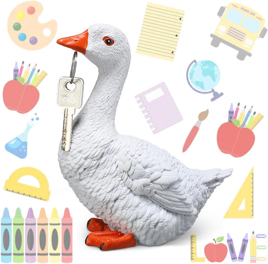 Wenqik Silly Goose Classroom Decor 7 Inch Magnetic Goose Key Holder Teacher Desk Back to School Decor Office Table Home Funny Classroom Accessories for Teacher Students First Day of School Gift BST326L