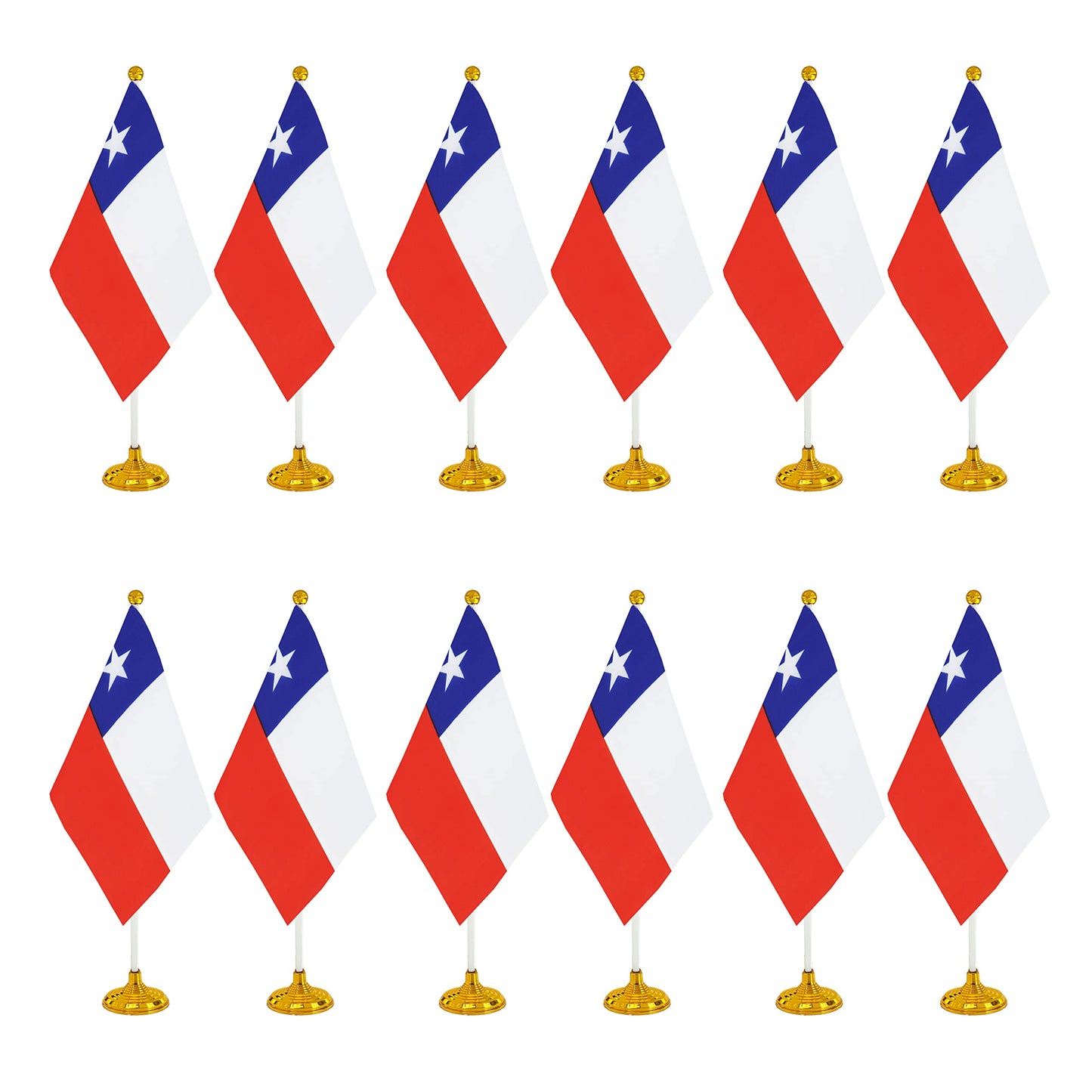WXTWK 12 Pack Korea Flag Korean Desk Flag Small Mini Korean Table Flags With Stand Base,Home Office Festival Events Celebration Decorations BST202